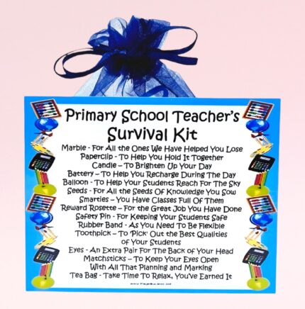 Fun Novelty Gift for a Primary Teacher ~ Primary School Teacher's Survival Kit