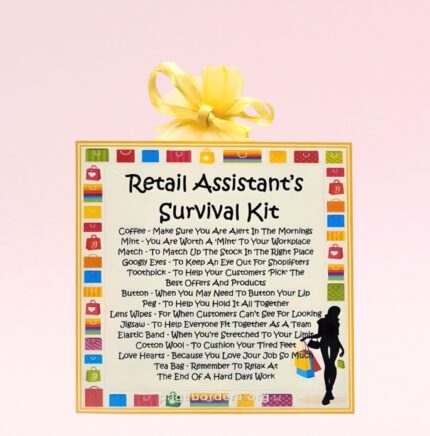 Fun Novelty Gift for a Retail Assistant ~ Retail Assistant's Survival Kit