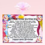 60th Birthday Survival Kit (Pink) ~ Fun Gift for a 60th Birthday