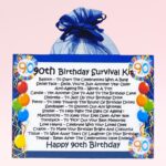 90th Birthday Survival Kit (Blue) ~ Fun Gift for a 90th Birthday