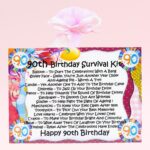 90th Birthday Survival Kit (Pink) ~ Fun Gift for a 90th Birthday
