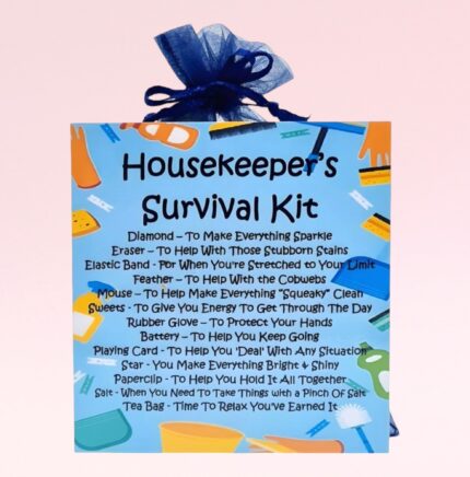 Fun Novelty Gift for a Housekeeper ~ Housekeeper's Survival Kit