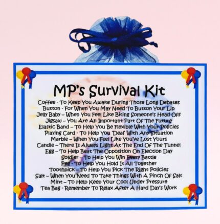 Fun Novelty Gift for an MP ~ MP's Survival Kit (Blue)