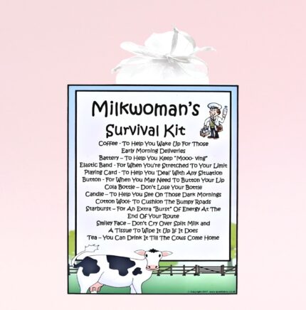 Fun Novelty Gift for a Milkwoman ~ Milkwoman's Survival Kit