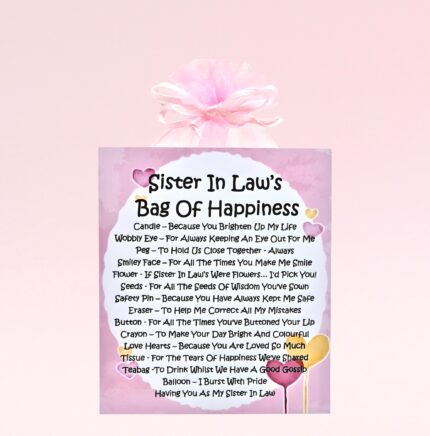 Fun Novelty Gift for a Sister In Law ~ Sister In Law's Bag of Happiness