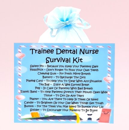 Novelty Gift for a Trainee Dental Nurse ~ Trainee Dental Nurse Survival Kit