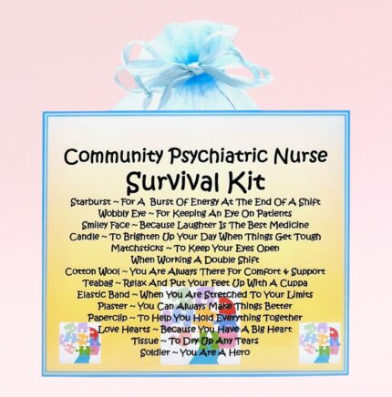 Fun Gift for a Psychiatric Nurse ~ Community Psychiatric Nurse Survival Kit