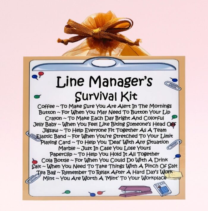Fun Gift for a Line Manager ~ Line Manager's Survival Kit
