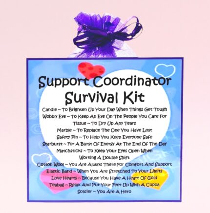 Fun Novelty Gift for a Support Coordinator ~ Support Coordinator Survival Kit