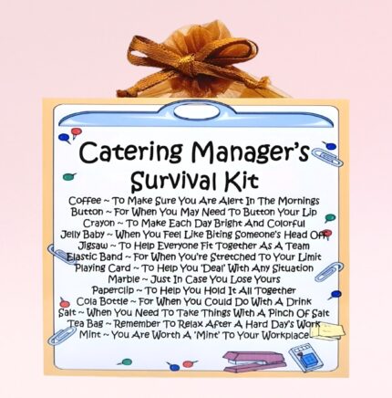Fun Novelty Gift for a Catering Manager ~ Catering Manager's Survival Kit