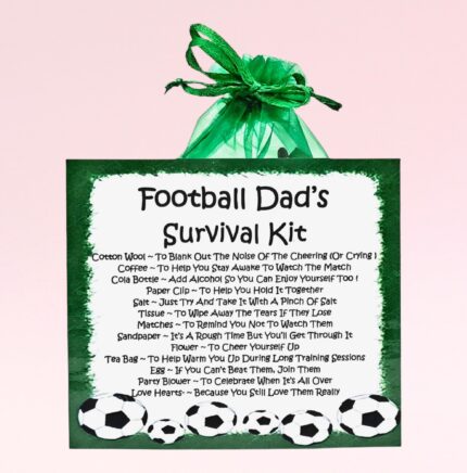 Fun Novelty Gift for a Football Dad ~ Football Dad's Survival Kit