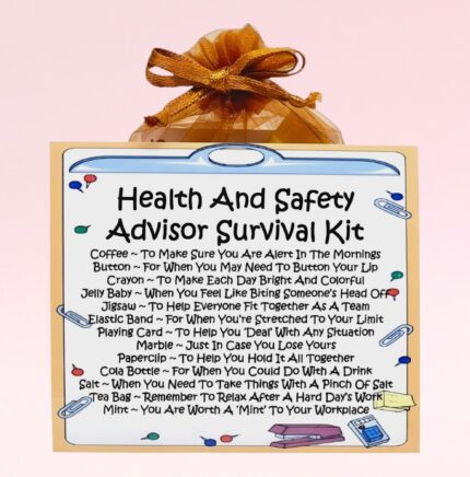 Fun Gift for a Health & Safety Advisor ~ Health & Safety Advisor's Survival Kit