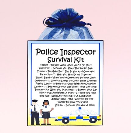 Fun Novelty Gift for a Police Inspector ~ Police Inspector Survival Kit