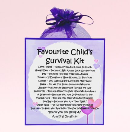 Keepsake Gift for a Daughter ~ Favourite Child's Survival Kit (Daughter)