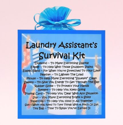 Novelty Gift for a Laundry Assistant ~ Laundry Assistant's Survival Kit
