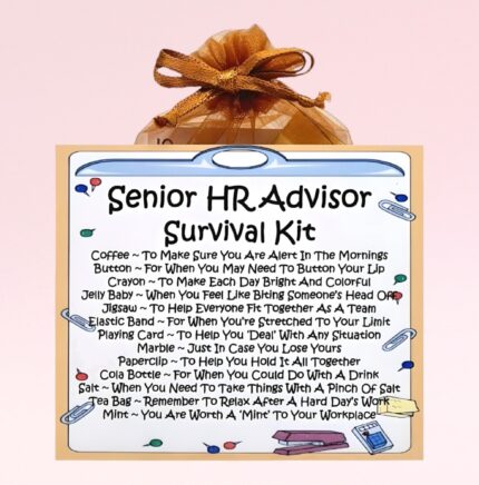 Fun Novelty Gift for an HR Advisor ~ Senior HR Advisor's Survival Kit