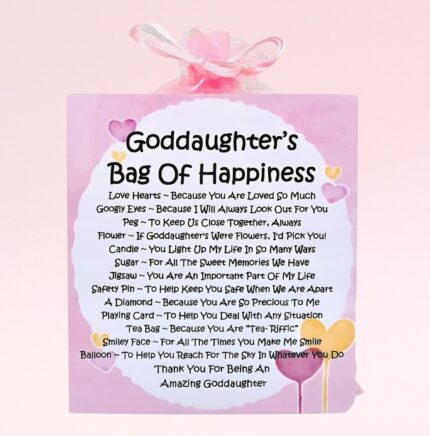 Sentimental Gift for a Goddaughter ~ Goddaughter's Bag of Happiness