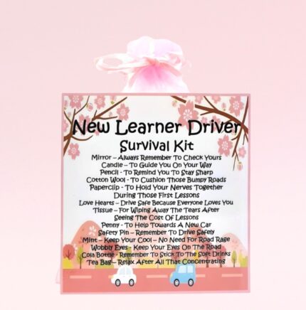 Novelty Gift for a New Learner Driver ~ New Learner Driver Survival Kit 