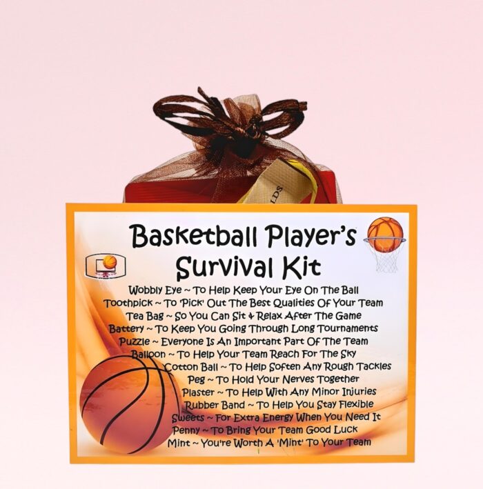 Novelty Gift for a Basketball Player ~ Basketball Player's Survival Kit