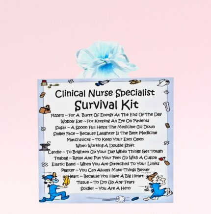 Novelty Gift for a Clinical Nurse Specialist ~ Clinical Nurse Specialist Survival Kit