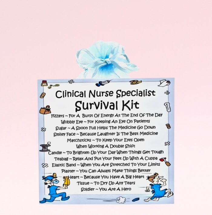 Novelty Gift for a Clinical Nurse Specialist ~ Clinical Nurse Specialist Survival Kit