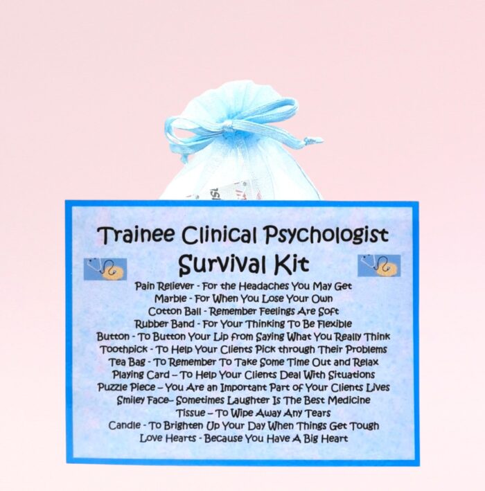 Novelty Gift for a Trainee Clinical Psychologist ~ Trainee Clinical Psychologist's Survival Kit