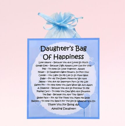 Sentimental Gift for a Daughter ~ Daughter's Bag of Happiness (Blue)