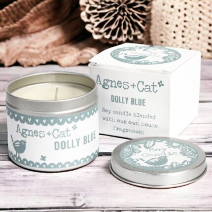 Natural Soy Wax Tin Candle from Agnes & Cat ~ Dolly Blue