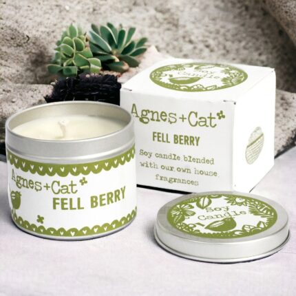 Natural Soy Wax Tin Candle from Agnes & Cat ~ Fell Berry