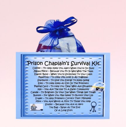 Novelty Gift for a Prison Chaplain ~ Prison Chaplain's Survival Kit