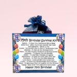 75th Birthday Survival Kit (Blue) ~ Fun Gift for a 75th Birthday