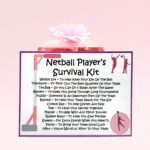 Novelty Gift for a Netball Player ~ Netball Player's Survival Kit
