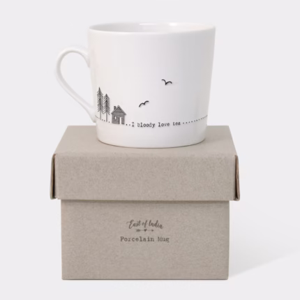 East of India Boxed Porcelain Mug | I Bloody Love Tea | Ideal Birthday Gift | Boxed Mug | Tea Lover Gift | Humorous Mug