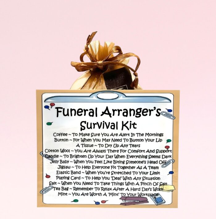 Funeral Arranger's Survival Kit ~ Novelty Gift for a Funeral Arranger