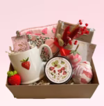 Strawberry Themed Pamper Gift Set | Summer Gift Box | Ladies Gift Hamper | Hug in a Box | Birthday Gift For Friend | Relaxation Box For Her - Image 5