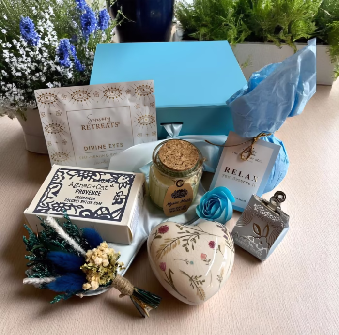 Relax, You Deserve It Pamper Gift Set | Spring Gift Box | Ladies Gift Hamper | Hug in a Box | Birthday Gift For Friend | Relaxation Box For Her - Image 2